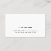 Modern Minimalist Black White Bold Beauty Rabattkarte (Rückseite)