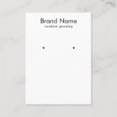 Modern Minimalist Black White Jewelry Display Card Visitenkarte (Vorderseite)