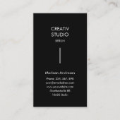 Modern Minimalist Black White QR Code Visitenkarte (Vorderseite)