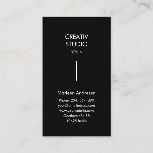 Modern Minimalist Black White QR Code Visitenkarte (Vorderseite)