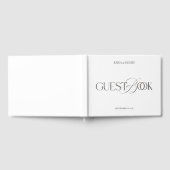 Modern Minimalist Black & White Wedding  Gästebuch (Voll)
