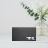 Modern Minimalist Blackboard Tattoo Professional B Visitenkarte (Stehend Vorderseite)