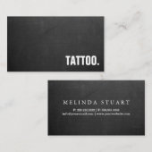 Modern Minimalist Blackboard Tattoo Professional B Visitenkarte (Vorne/Hinten)