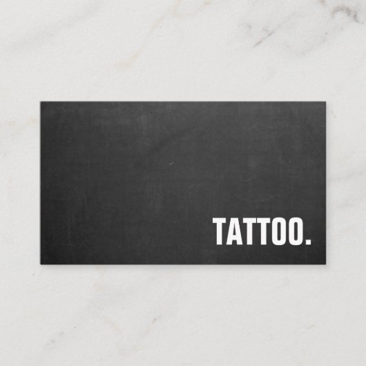 Modern Minimalist Blackboard Tattoo Professional B Visitenkarte (Vorderseite)