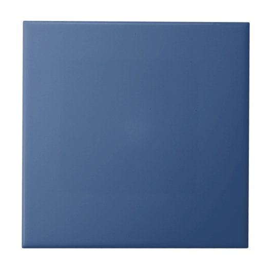 Modern Minimalist Blau Fliese (Vorderseite)