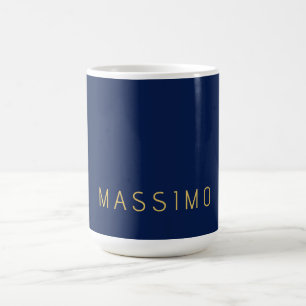 Modern minimalist blau gold professionell trendy kaffeetasse