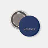 Modern minimalist blau gold professionell trendy magnet (Vorderseite/Rückseite)