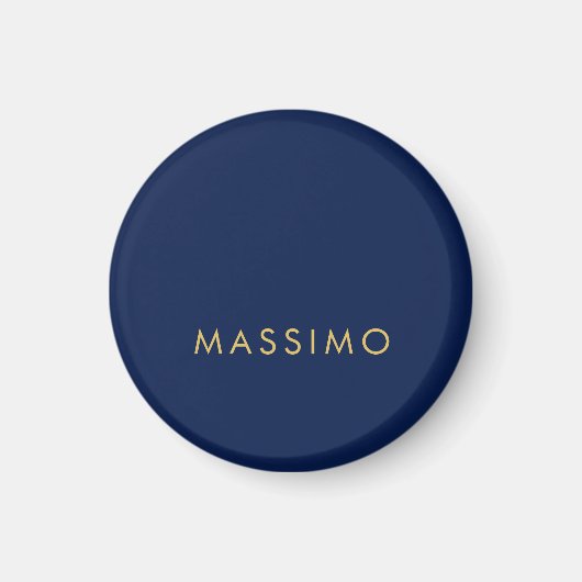 Modern minimalist blau gold professionell trendy magnet (Vorne)