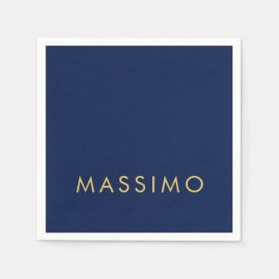 Modern minimalist blau gold professionell trendy serviette