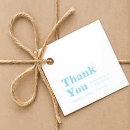 Modern Minimalist Blue Birthday  Geschenkanhänger