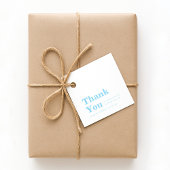 Modern Minimalist Blue Birthday  Geschenkanhänger