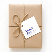 Modern Minimalist Blue Birthday  Geschenkanhänger