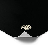 Modern Minimalist Blue Eye Abstract Art  Poster (Ecke)