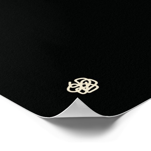 Modern Minimalist Blue Eye Abstract Art  Poster (Ecke)