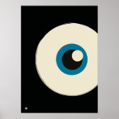 Modern Minimalist Blue Eye Abstract Art  Poster (Vorne)
