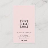 Modern Minimalist Blush Pink Professional Reward Treuekarte (Rückseite)