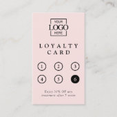 Modern Minimalist Blush Pink Professional Reward Treuekarte (Vorderseite)