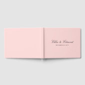 Modern Minimalist Blush Pink Wedding Gästebuch (Voll)