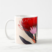 Modern Minimalist Boho Floral Botanical Kaffeetasse (Links)