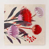 Modern Minimalist Boho Floral Botanical Puzzle (Horizontal)