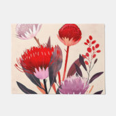 Modern minimalist Boho floral botanisch Fußmatte (Vorderseite)