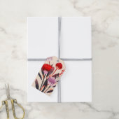 Modern minimalist Boho floral botanisch Geschenkanhänger (Mit Garn)