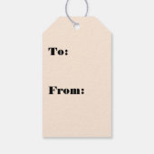 Modern minimalist Boho floral botanisch Geschenkanhänger (Rückseite)