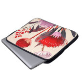 Modern minimalist Boho floral botanisch Laptopschutzhülle (Vorne Knopf)