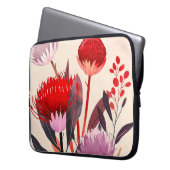Modern minimalist Boho floral botanisch Laptopschutzhülle (Vorderseite Links)