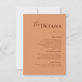 Modern Minimalist Boho Terracotta Enclosure card RSVP Karte (Vorderseite)