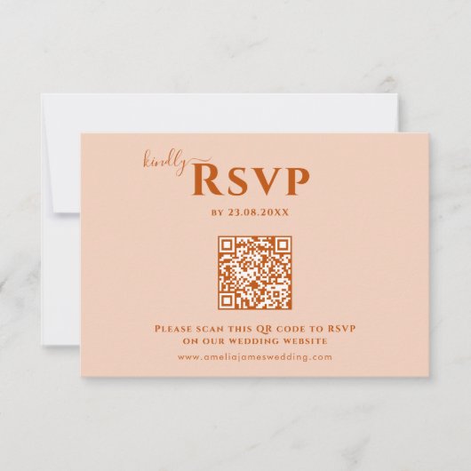 Modern Minimalist Boho Wedding RSVP Karte (Vorderseite)