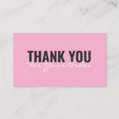 Modern minimalist bold Thank You card Visitenkarte (Vorderseite)