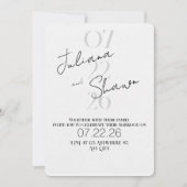 Modern Minimalist Bold Typography Wedding  Einladung (Vorderseite)