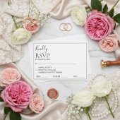 Modern Minimalist Botanical Wedding RSVP Card