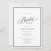 Modern Minimalist Bridal Shower Invitation Einladung (Vorderseite)