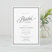 Modern Minimalist Bridal Shower Invitation Einladung (Stehend Vorderseite)