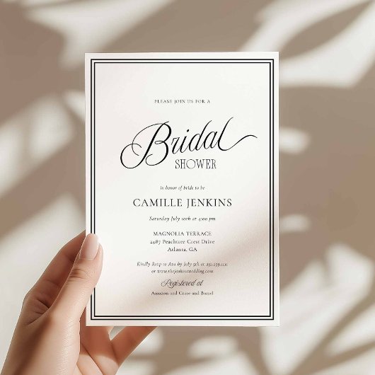 Modern Minimalist Bridal Shower Invitation Einladung
