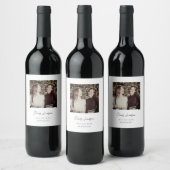 Modern Minimalist Bridesmaid Proposal Photo Weinetikett (Flaschen)