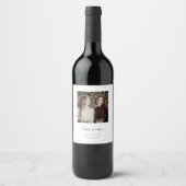 Modern Minimalist Bridesmaid Proposal Photo Weinetikett (Vorderseite)