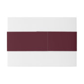 Modern Minimalist Burgundy Monogram Wedding Einladungsbanderole (Rückseitenbeispiel)