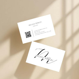 Modern minimalist business card QR Code Visitenkarte