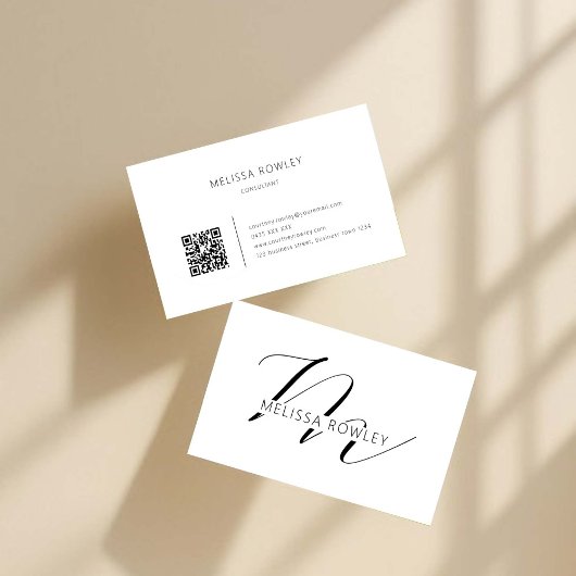 Modern minimalist business card QR Code Visitenkarte