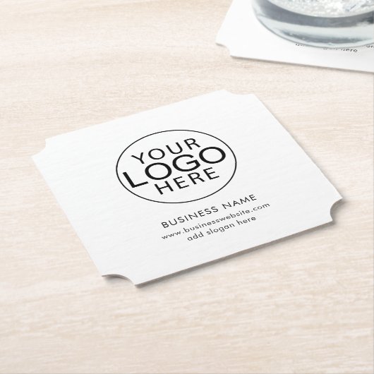 Modern Minimalist Business Logo and Website Untersetzer (angewinkelt)