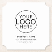 Modern Minimalist Business Logo and Website Untersetzer (Vorderseite)