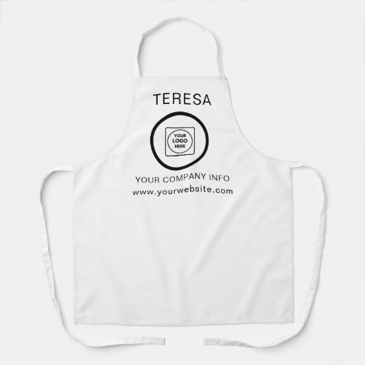 Modern Minimalist Business Logo Clean Corporate Schürze (Vorderseite)