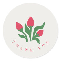 Modern Minimalist Business Thank You Custom Floral