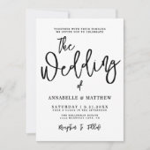 Modern Minimalist Calligraphy Casual Wedding Einladung (Vorderseite)