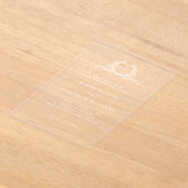 Modern Minimalist Calligraphy Crest monogram Chic Acryleinladungen (Ablage )