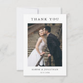 Modern Minimalist Calligraphy Crest monogram Dankeskarte (Vorderseite)