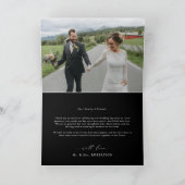 Modern Minimalist Calligraphy Crest monogram Photo Dankeskarte (Innenseite)